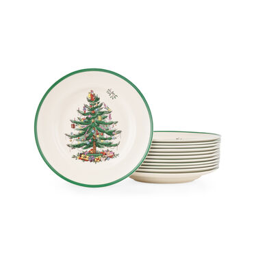 Christmas Tree  Set of 12 Dinner Plates